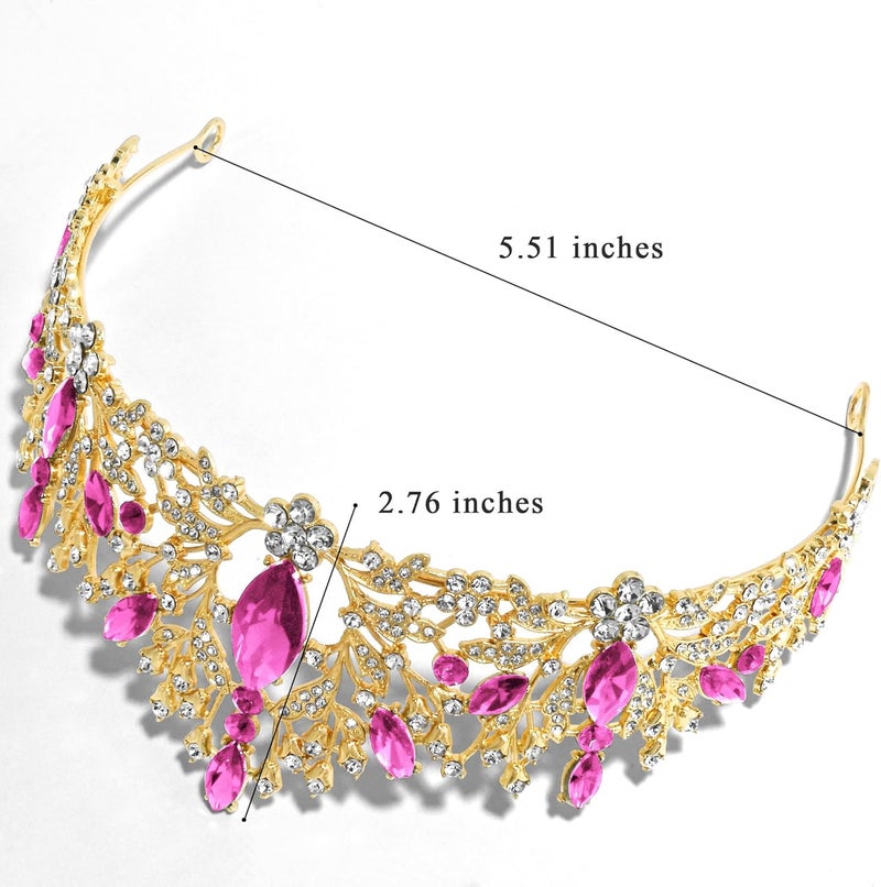 TAROSE Crowns for Women, Queen Crystal Gold Silver Tiaras with White Rhinestone and Combs, Goddess Crown for Wedding Bride Birthday Princess Bridal Shower Hair Accessories for Women - Image 4